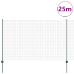 vidaXL Set Gard Set de 2 Verde Metal 25 x 1.5 m Durabil Gard Verde