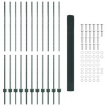 vidaXL Set Gard Set de 2 Verde Metal 25 x 1.5 m Durabil Gard Verde