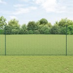 vidaXL Îngrădire cu stâlpi Verde 1.6 x 25 m Oțel vidaXL Îngrădire cu stâlpi Verde 1.6 x 25 m Oțel