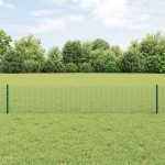 vidaXL Îngrădire cu stâlpi Verde 0.4 x 50 m Oțel