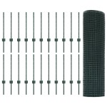 vidaXL Îngrădire cu stâlpi Verde 0.6 x 50 m Oțel vidaXL Îngrădire cu stâlpi Verde 0.6 x 50 m Oțel