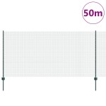 vidaXL Îngrădire cu stâlpi Verde 1.2 x 50 m Oțel vidaXL Îngrădire cu stâlpi Verde 1.2 x 50 m Oțel
