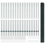 vidaXL Îngrădire cu stâlpi Verde 1.5 x 50 m Oțel vidaXL Îngrădire cu stâlpi Verde 1.5 x 50 m Oțel