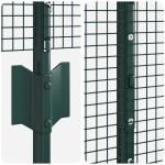 vidaXL Zid de sârmă sudată cu 22 de stâlpi U Verde 1.5x50 m Oțel