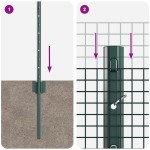 vidaXL Gard cu Stâlp Verde 0,4 x 100 m Oțel și PVC