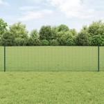vidaXL Îngrădire cu stâlpi Verde 0.6 x 100 m Oțel