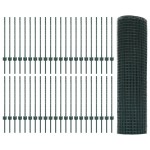 vidaXL Îngrădire cu stâlpi Verde 0.8 x 100 m Oțel vidaXL Îngrădire cu stâlpi Verde 0.8 x 100 m Oțel