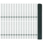vidaXL Îngrădire cu stâlpi Verde 1 x 100 m Oțel vidaXL Îngrădire cu stâlpi Verde 1 x 100 m Oțel
