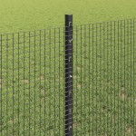 vidaXL Îngrădire cu stâlpi Gri 0.8 x 10 m Oțel vidaXL Îngrădire cu stâlpi Gri 0.8 x 10 m Oțel