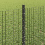vidaXL Îngrădire cu stâlpi Gri 0.8 x 10 m Oțel vidaXL Îngrădire cu stâlpi Gri 0.8 x 10 m Oțel
