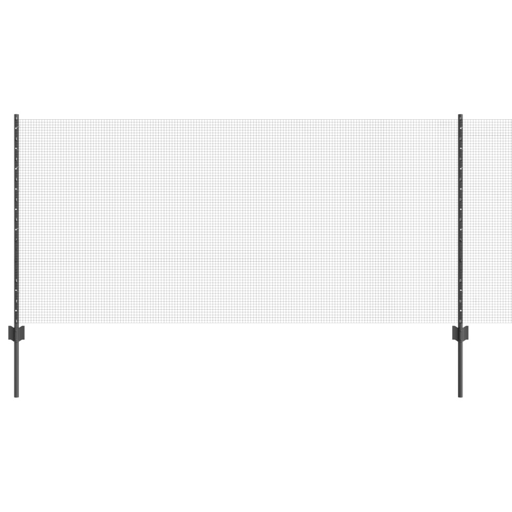 vidaXL Set Gard din Plasă de Găină Set de 2 Gri Metal Gard de 10 x 1 m