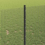 vidaXL Îngrădire cu stâlpi Gri 1 x 10 m Oțel