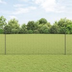 vidaXL Îngrădire cu stâlpi Gri 1.4 x 10 m Oțel