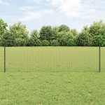 vidaXL Îngrădire cu stâlpi Gri 0.5 x 25 m Oțel