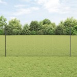 vidaXL Zid de sârmă sudată cu 22 stâlpi gri 1.2x25 m din oțel