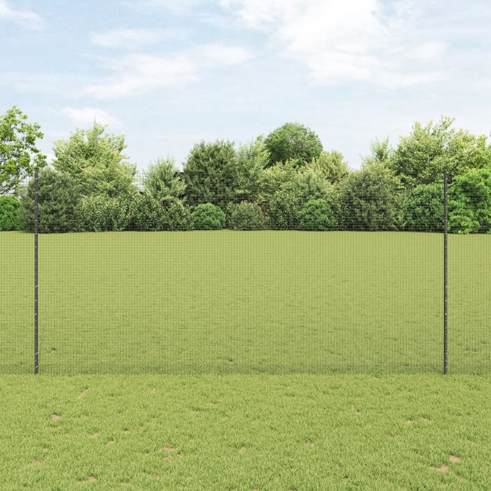 vidaXL Set Gard Set de 2 Gri Metal 25 x 1.5 m Durabil