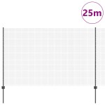 vidaXL Îngrădire cu stâlpi Gri 1.5 x 25 m Oțel