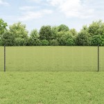 vidaXL Îngrădire cu stâlpi Gri 0.6 x 50 m Oțel vidaXL Îngrădire cu stâlpi Gri 0.6 x 50 m Oțel