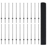 vidaXL Gard și Stâlp Gri 1 x 50 m Oțel