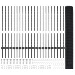 vidaXL Gard și Stâlp Gri 1 x 50 m Oțel