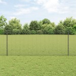 vidaXL Îngrădire cu stâlpi Gri 1 x 100 m Oțel vidaXL Îngrădire cu stâlpi Gri 1 x 100 m Oțel