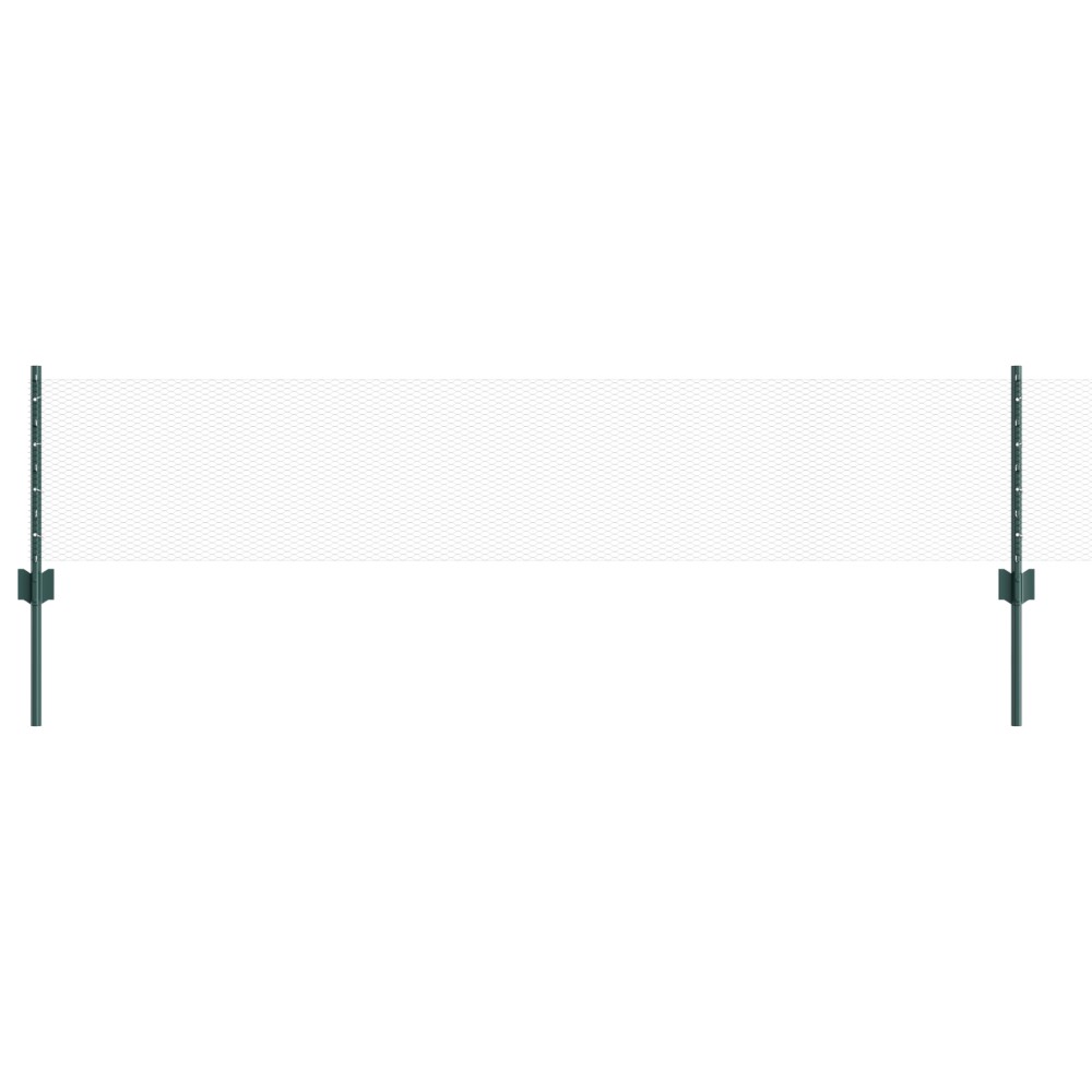 Posturi de gard vidaXL 5 buc U-Channel Verde 40 cm Oțel