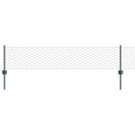 vidaXL Îngrădire cu stâlpi Verde 0.4 x 10 m Oțel