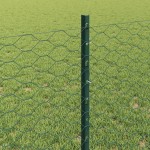 vidaXL Îngrădire cu stâlpi Verde 0.8 x 10 m Oțel vidaXL Îngrădire cu stâlpi Verde 0.8 x 10 m Oțel