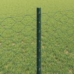 vidaXL Îngrădire cu stâlpi Verde 0.8 x 10 m Oțel vidaXL Îngrădire cu stâlpi Verde 0.8 x 10 m Oțel