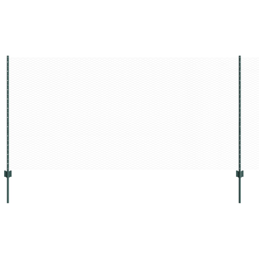 Stâlpi de Gard vidaXL 5 buc U-Channel Verde 120 cm Oțel