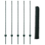 vidaXL Îngrădire cu stâlpi Verde 1.2 x 10 m Oțel vidaXL Îngrădire cu stâlpi Verde 1.2 x 10 m Oțel