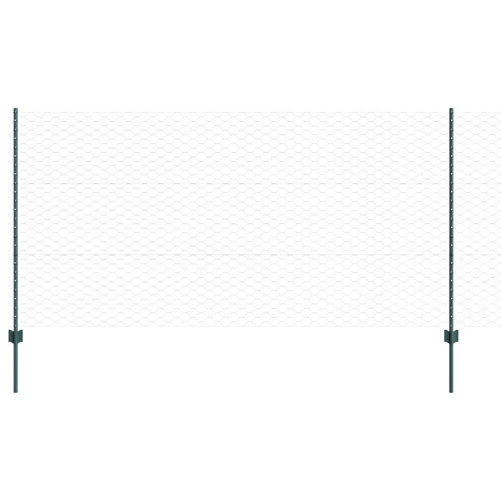 Stâlpi de gard vidaXL 5 pcs U-Channel Verde 120 cm Oțel