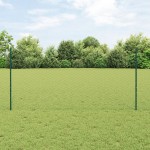 vidaXL Îngrădire cu stâlpi Verde 1.2 x 10 m Oțel vidaXL Îngrădire cu stâlpi Verde 1.2 x 10 m Oțel