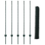 vidaXL Îngrădire cu stâlpi Verde 1.2 x 10 m Oțel vidaXL Îngrădire cu stâlpi Verde 1.2 x 10 m Oțel