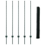 vidaXL Îngrădire cu stâlpi Verde 1.4 x 10 m Oțel