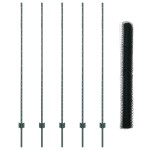 vidaXL Îngrădire cu stâlpi Verde 1.6 x 10 m Oțel vidaXL Îngrădire cu stâlpi Verde 1.6 x 10 m Oțel