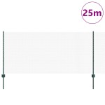 vidaXL Set Gard Set de 2 Verde Metal, Plastic Gard de 25 x 1 m Durabil