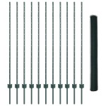 vidaXL Îngrădire cu stâlpi Verde 1.4 x 25 m Oțel vidaXL Îngrădire cu stâlpi Verde 1.4 x 25 m Oțel