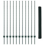 vidaXL Îngrădire cu stâlpi Verde 1.4 x 25 m Oțel vidaXL Îngrădire cu stâlpi Verde 1.4 x 25 m Oțel