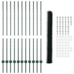 vidaXL Îngrădire cu stâlpi Verde 1.4 x 25 m Oțel vidaXL Îngrădire cu stâlpi Verde 1.4 x 25 m Oțel