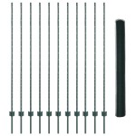 vidaXL Set Împrejmuire Grădină Hexagonală Set de 2 Verde Metal