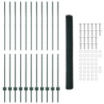 vidaXL Set Împrejmuire Grădină Hexagonală Set de 2 Verde Metal
