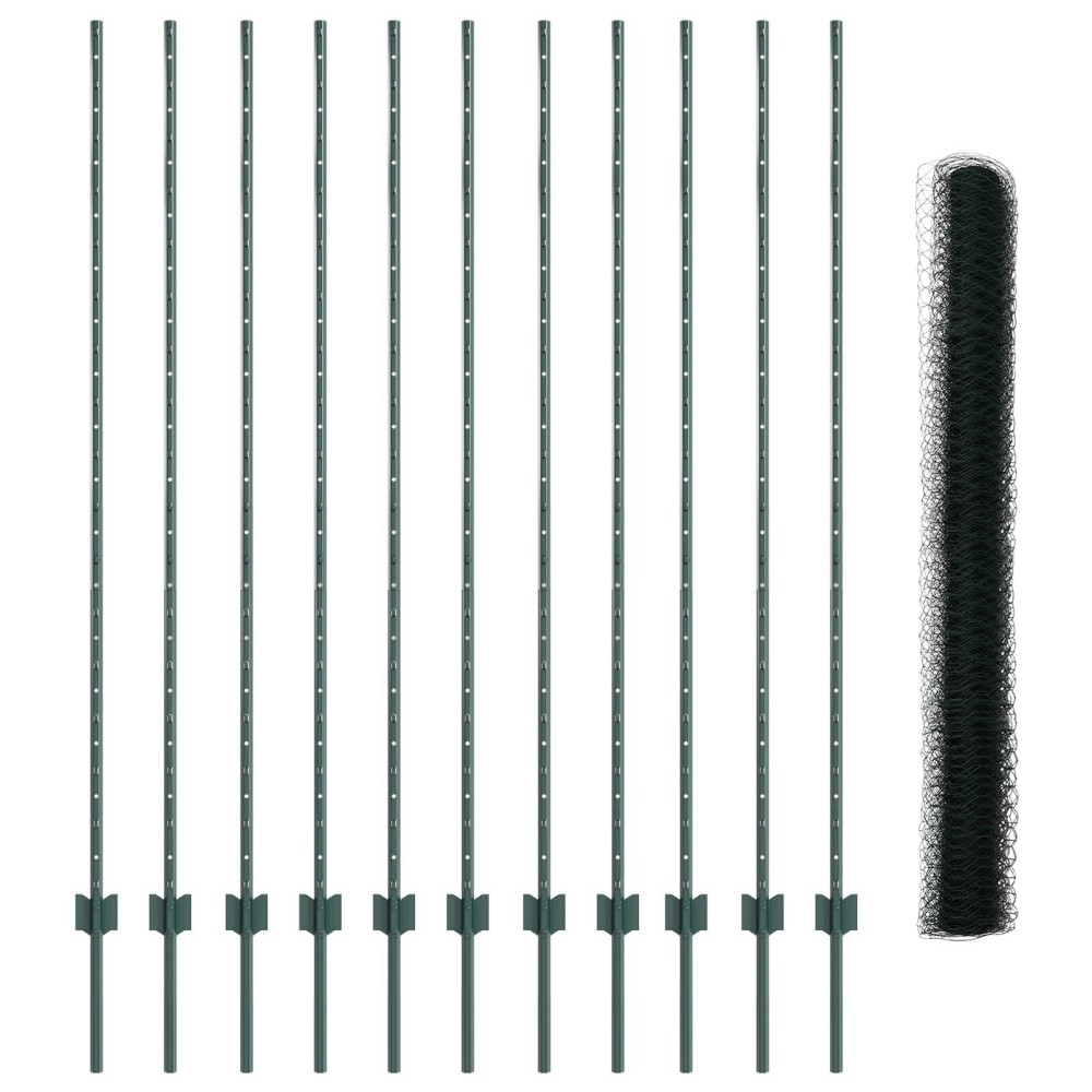 vidaXL Set Împrejmuire Grădină Set de 2 Verde Metal 25 x 1,5 m
