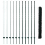 vidaXL Set Împrejmuire Grădină Set de 2 Verde Metal 25 x 1,5 m