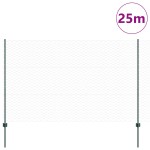 vidaXL Set Împrejmuire Grădină Set de 2 Verde Metal 25 x 1,5 m