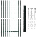 vidaXL Set Împrejmuire Grădină Set de 2 Verde Metal 25 x 1,5 m