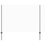 vidaXL Set Împrejmuire Grădină Set de 2 Verde Metal 25 x 1,5 m