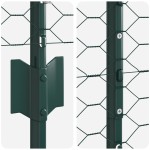 vidaXL Set Împrejmuire Grădină Set de 2 Verde Metal 25 x 1,5 m
