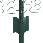vidaXL Îngrădire cu stâlpi Verde 0.8 x 50 m Oțel vidaXL Îngrădire cu stâlpi Verde 0.8 x 50 m Oțel