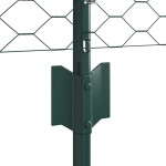 vidaXL Îngrădire cu stâlpi Verde 0.8 x 50 m Oțel